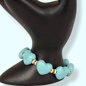 (2/$20) Blue Heart Stretch Bracelet